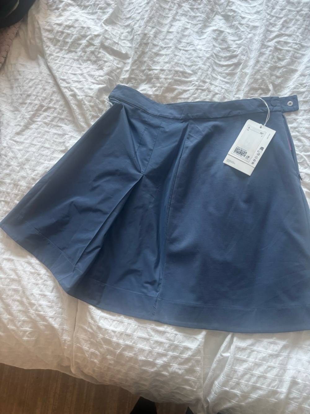 COS Navy Circle Skirt with Pleat Detail